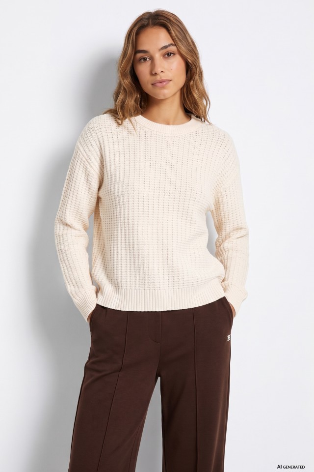 Camisola cru corte relaxado