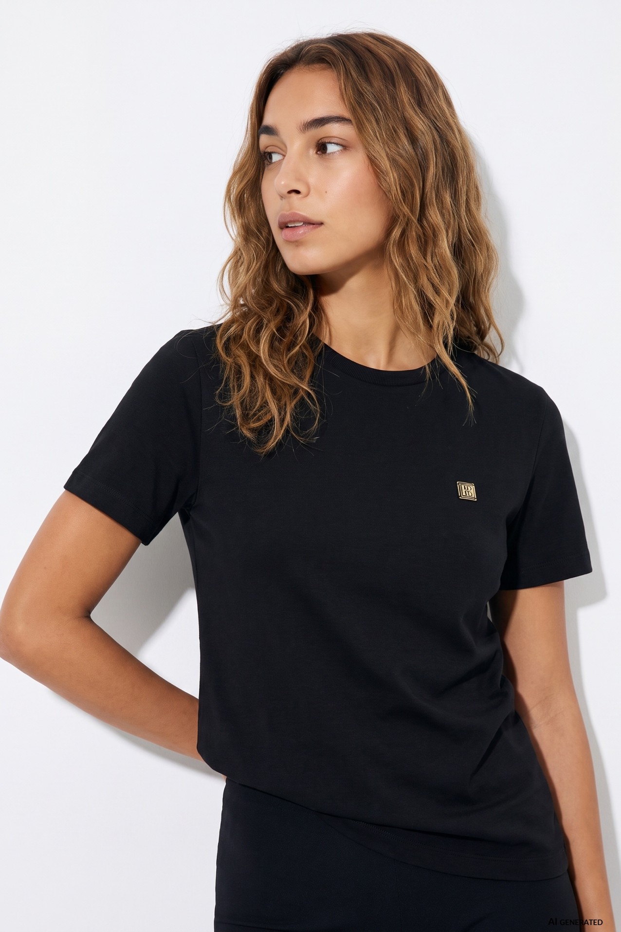 T-shirt preto manga curta