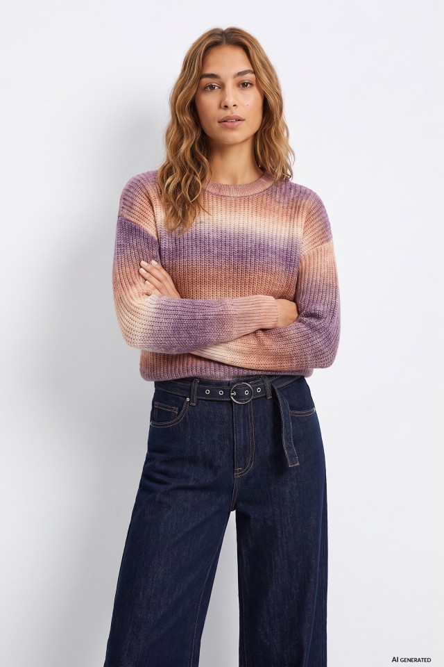 Chunky Gradient Knit Sweater
