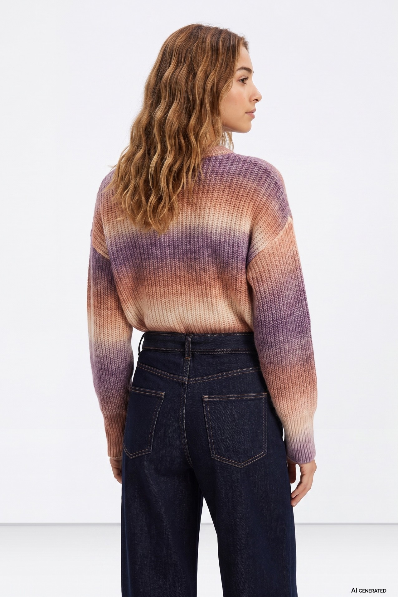 Chunky Gradient Knit Sweater