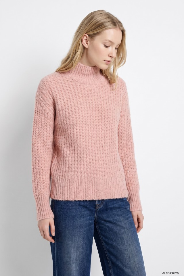 Chunky Pink Knit Sweater