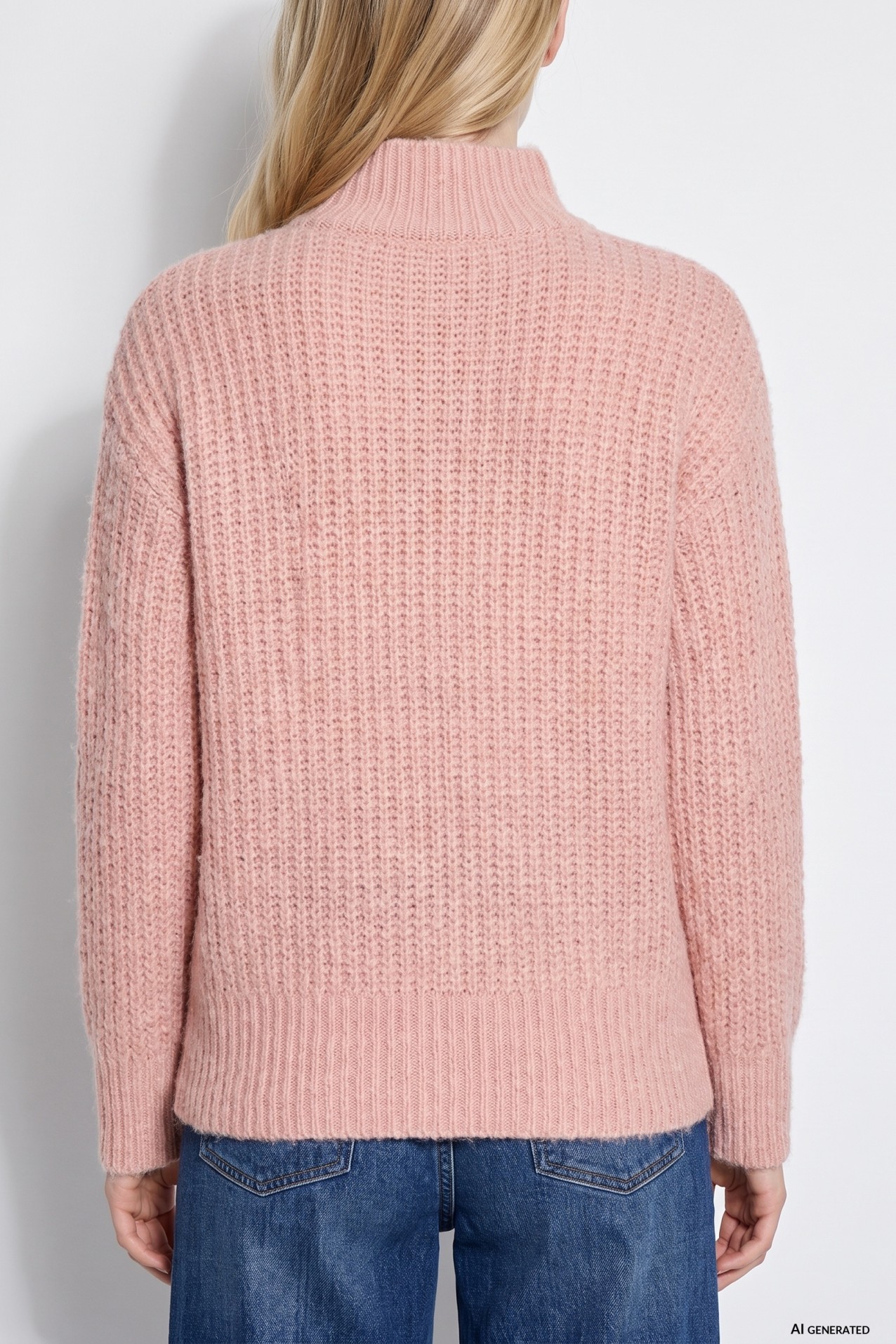 Jersey rosa cuello alto
