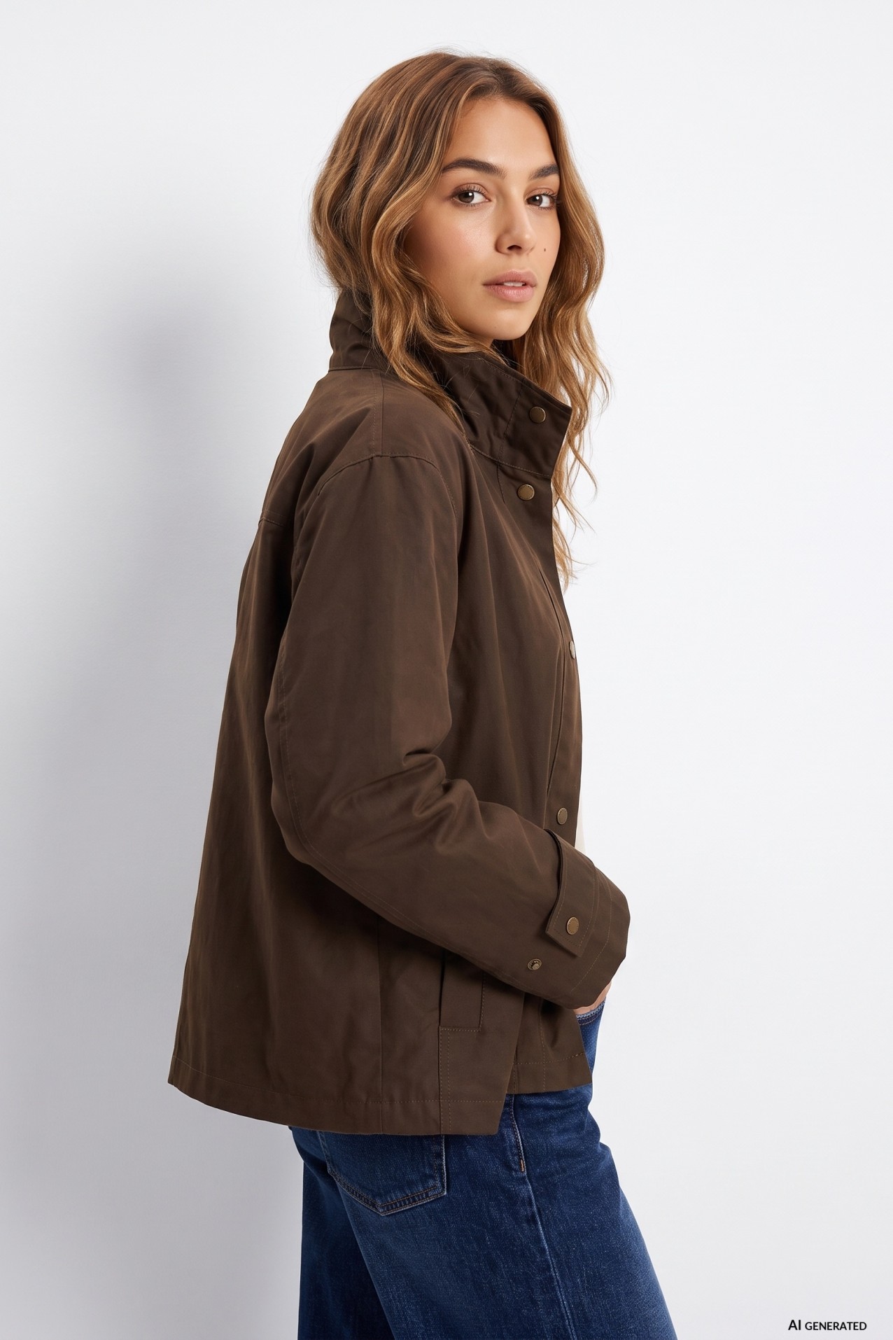 Chaqueta marrón oversize