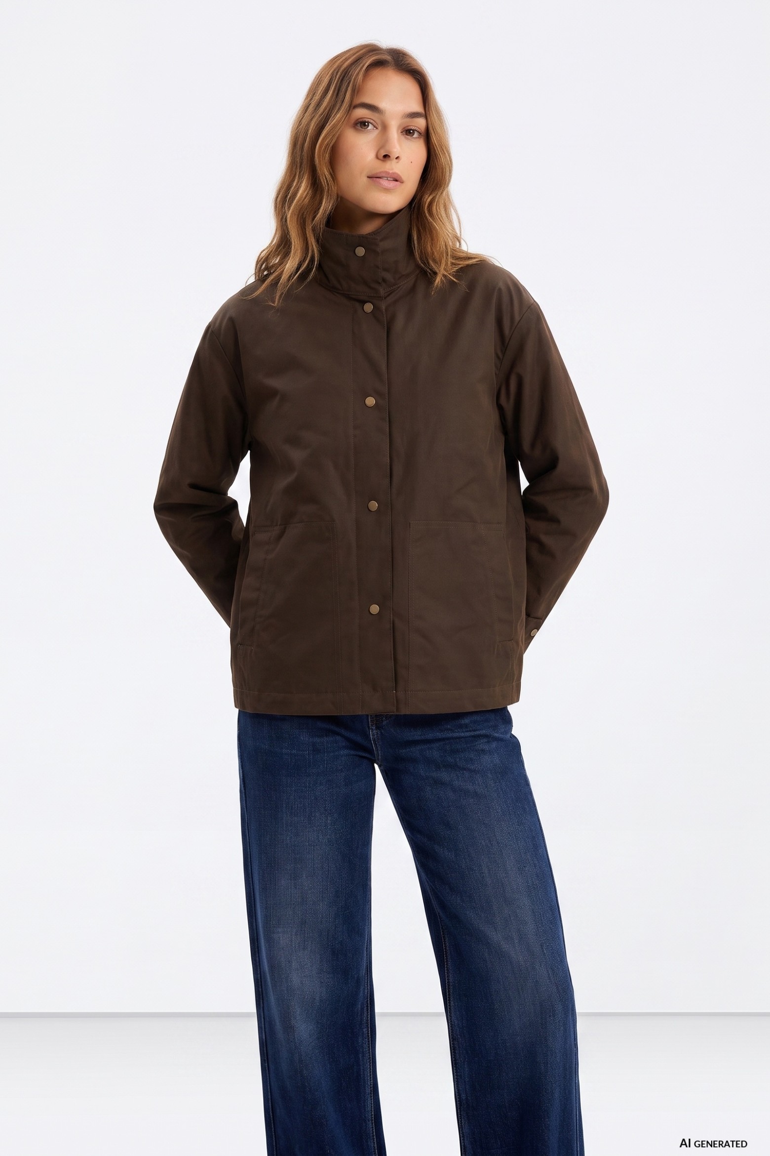 Chaqueta marrón oversize