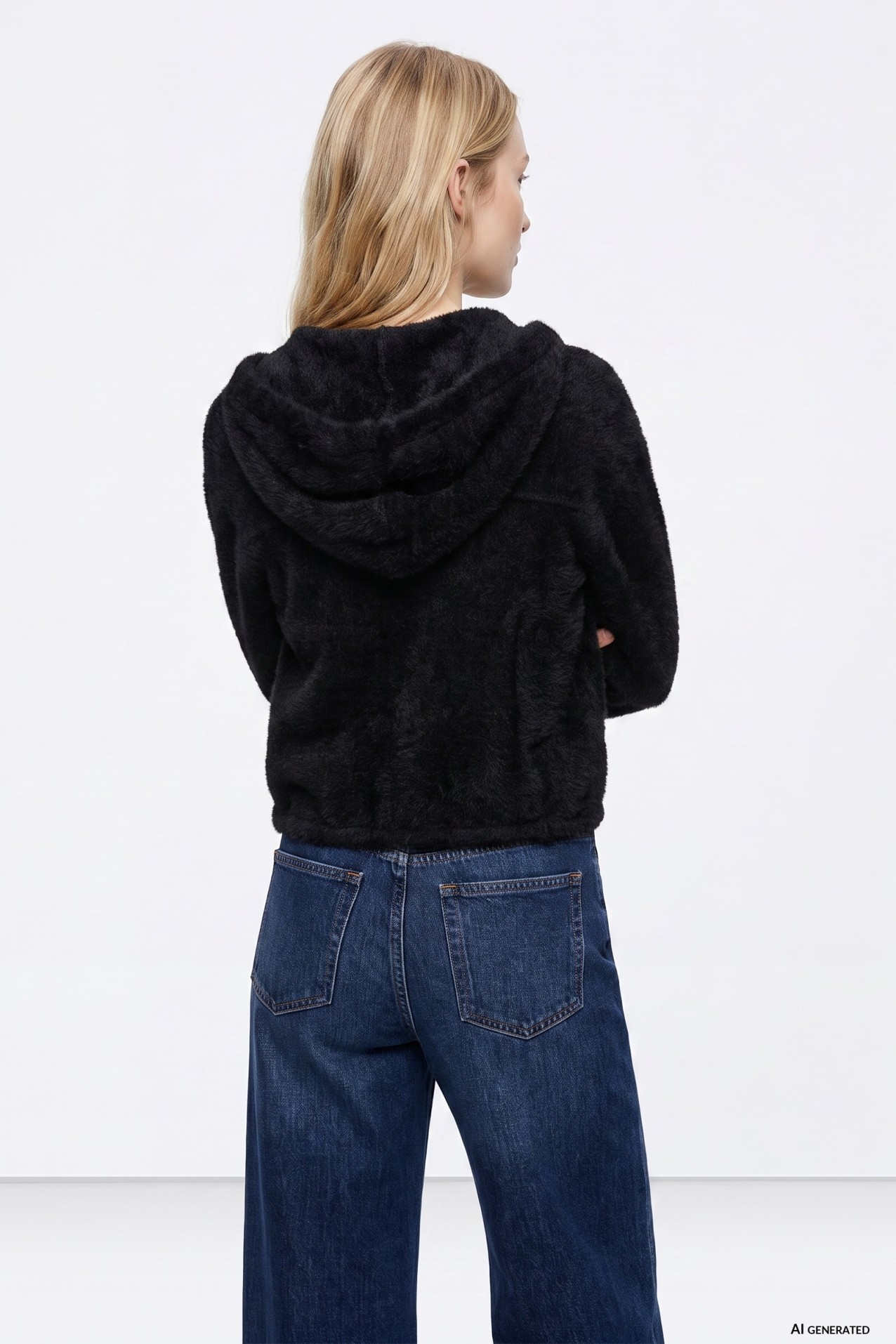 Black Hooded Cardigan