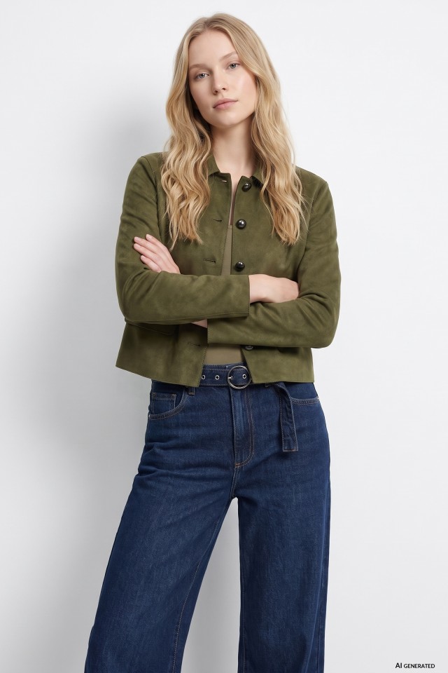 Short Olive Green Jacket