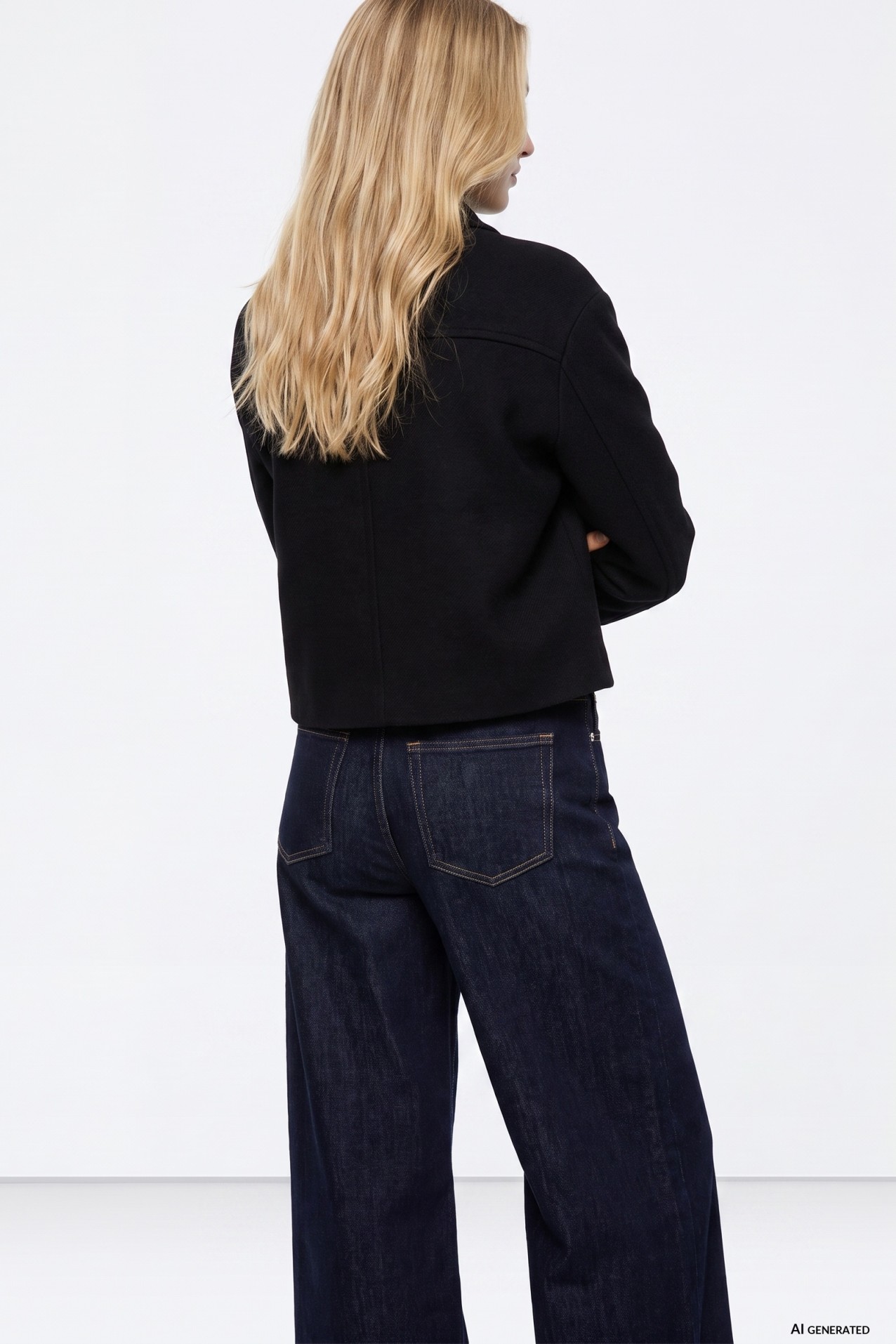 Casaco oversize preto curto