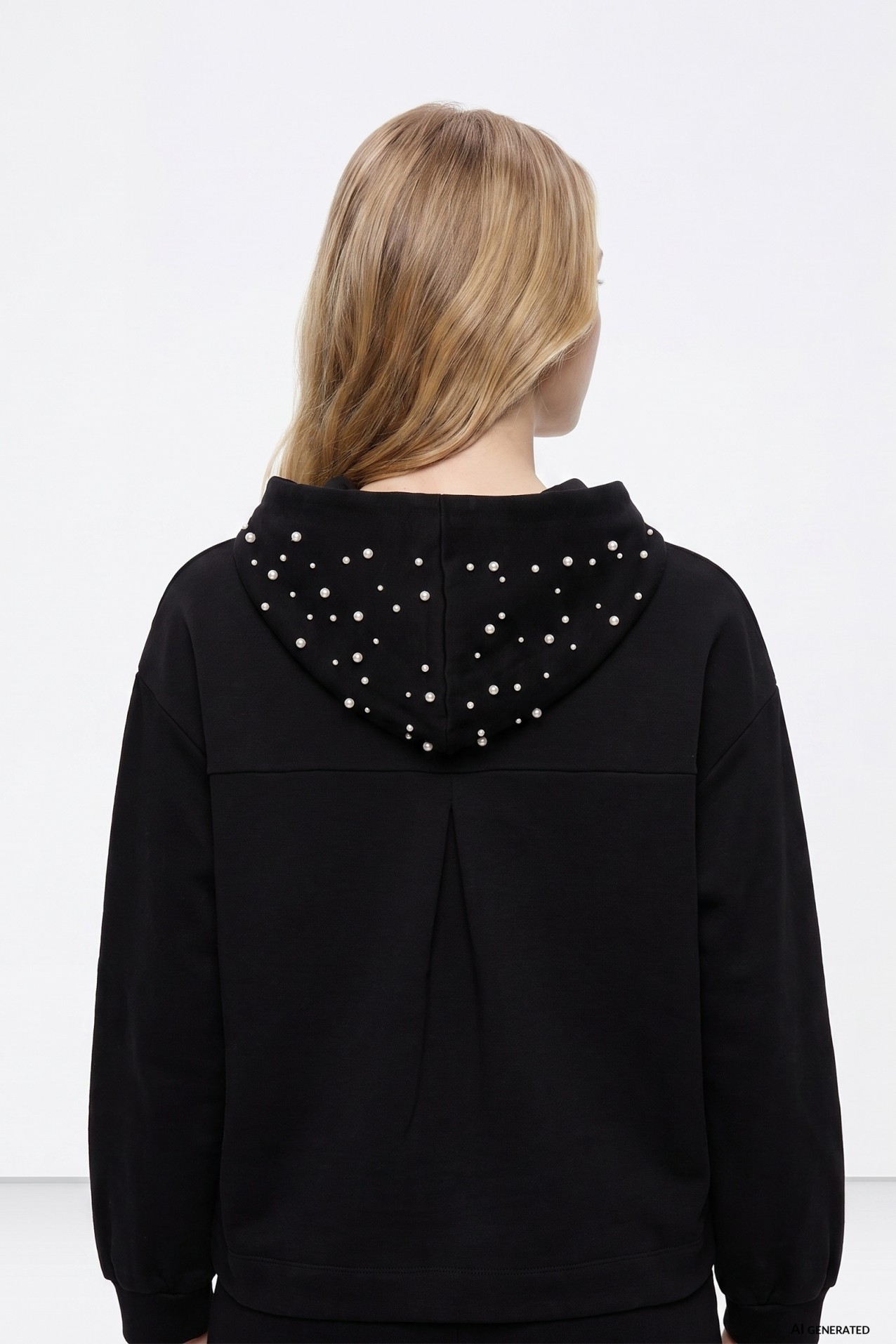 Sweatshirt preto com capuz
