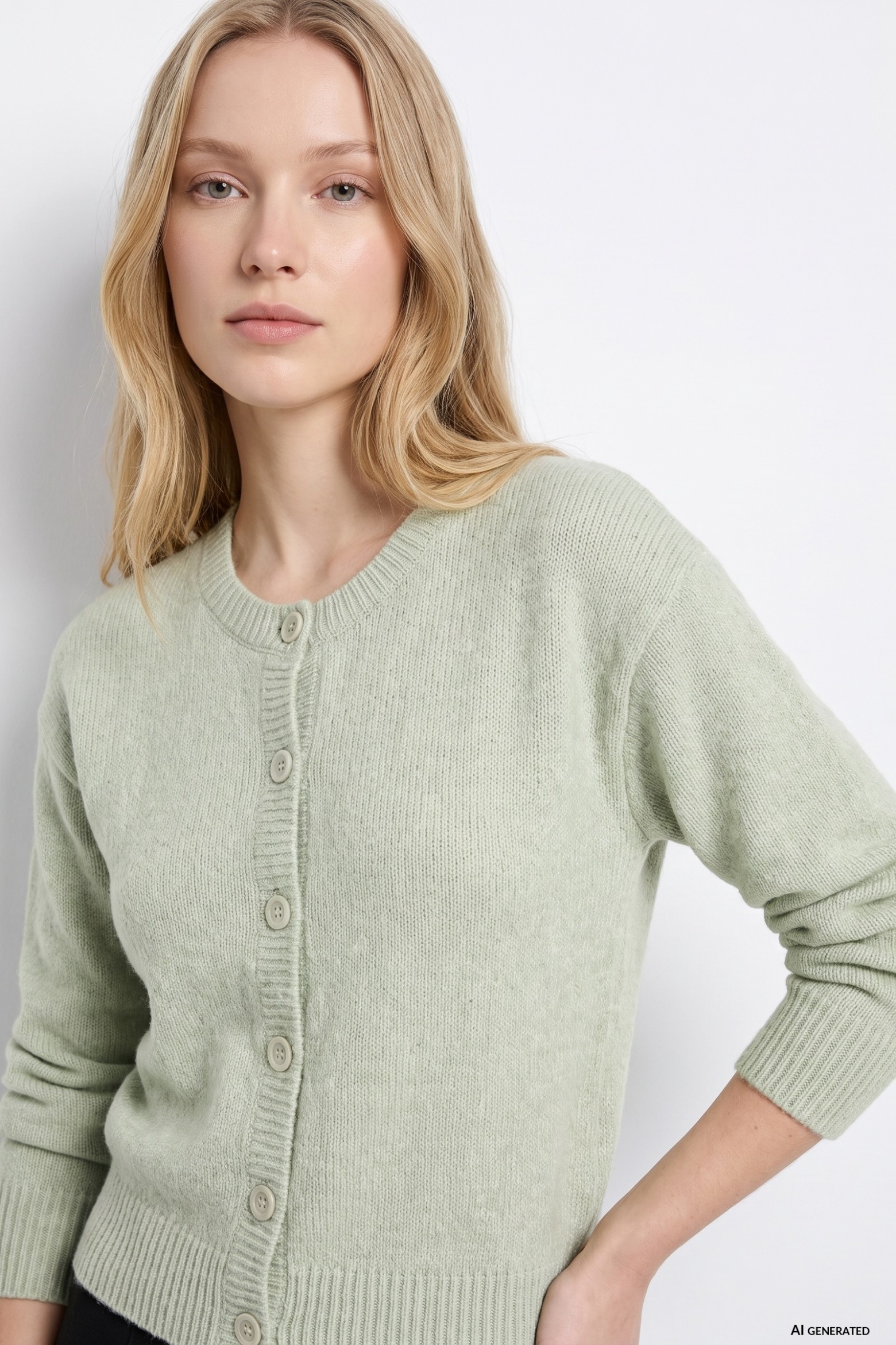 Light Green Chunky Cardigan