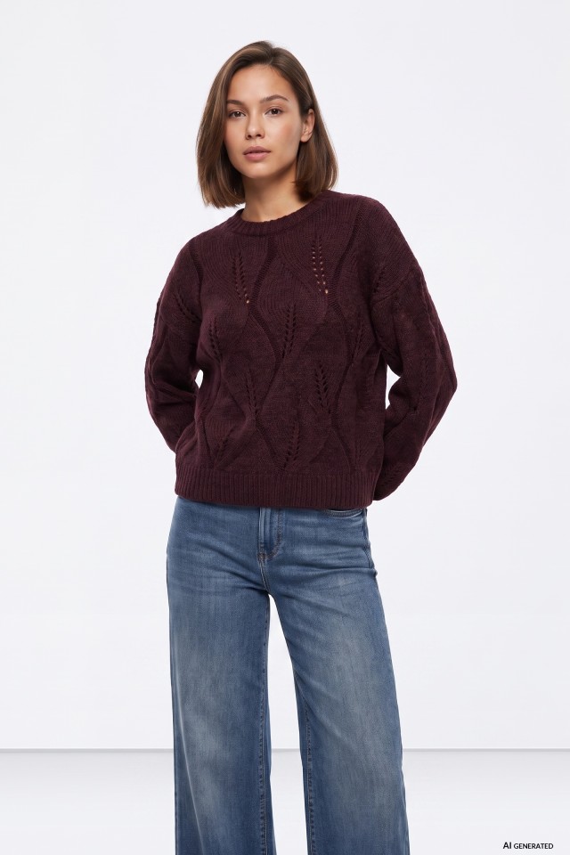 Camisola castanha oversize