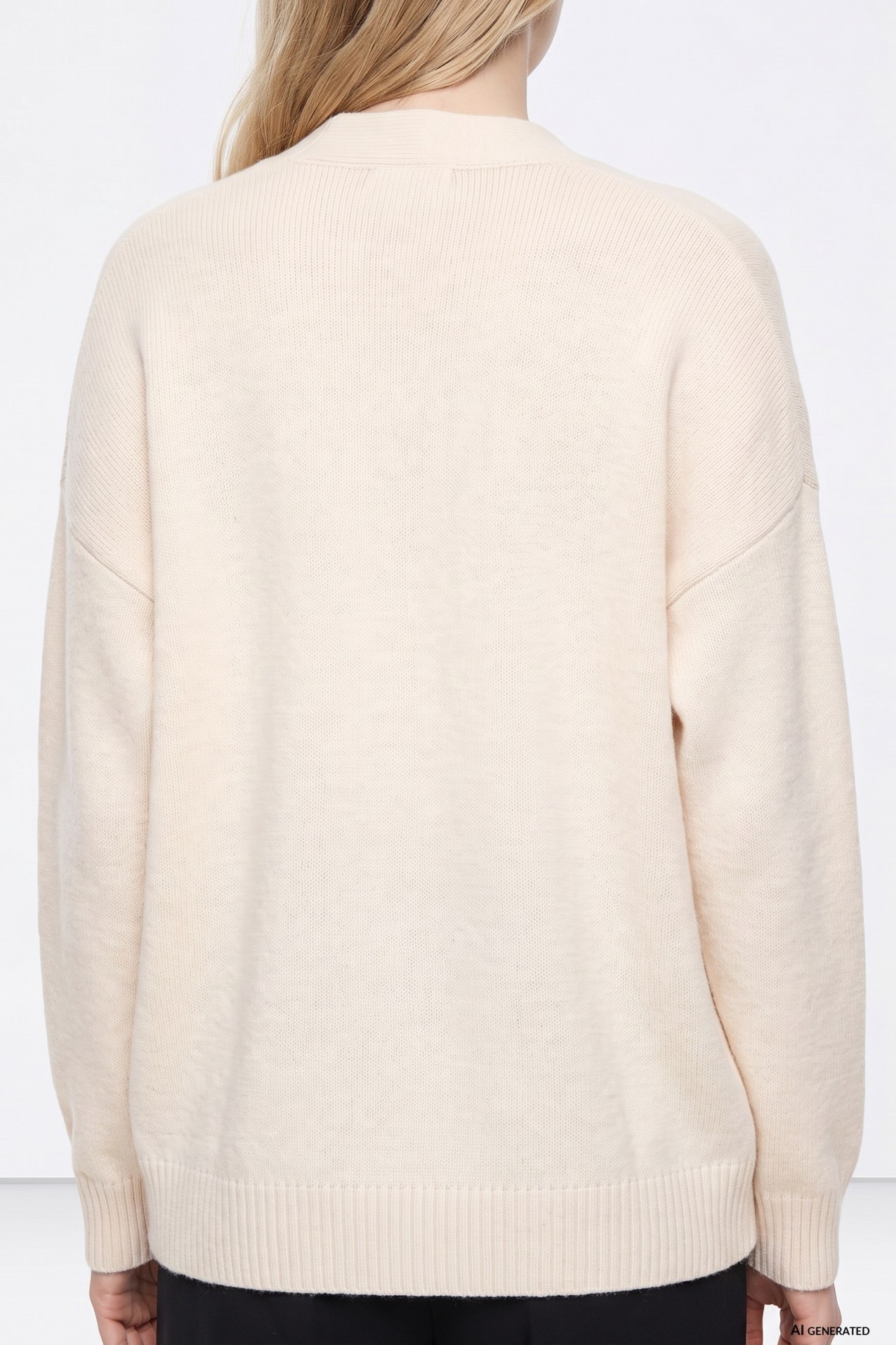 C�rdigan beige oversize bolsillos