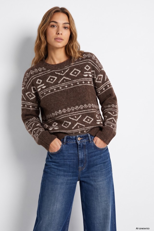 Camisola bege tribal