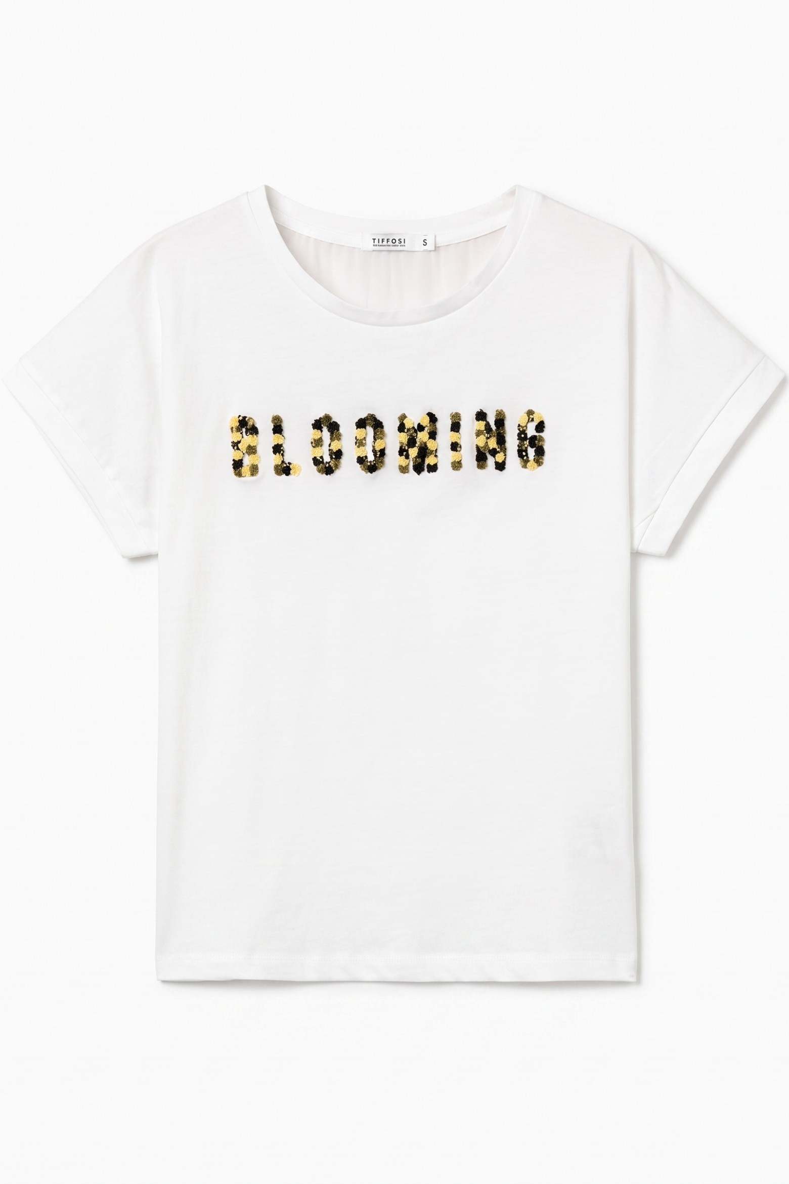 Camiseta blanca estampado floral