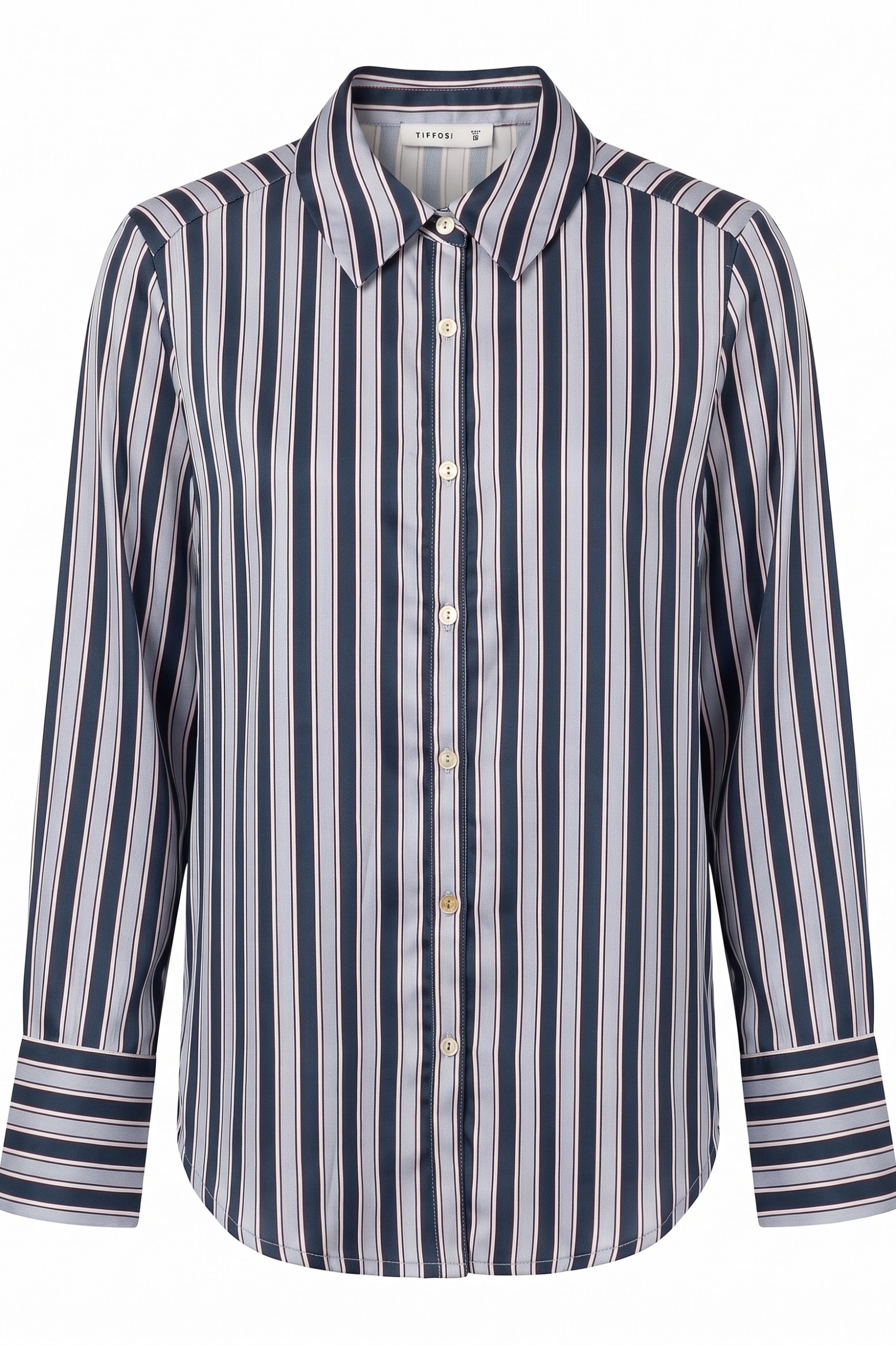 Navy Striped Long Sleeve Shirt