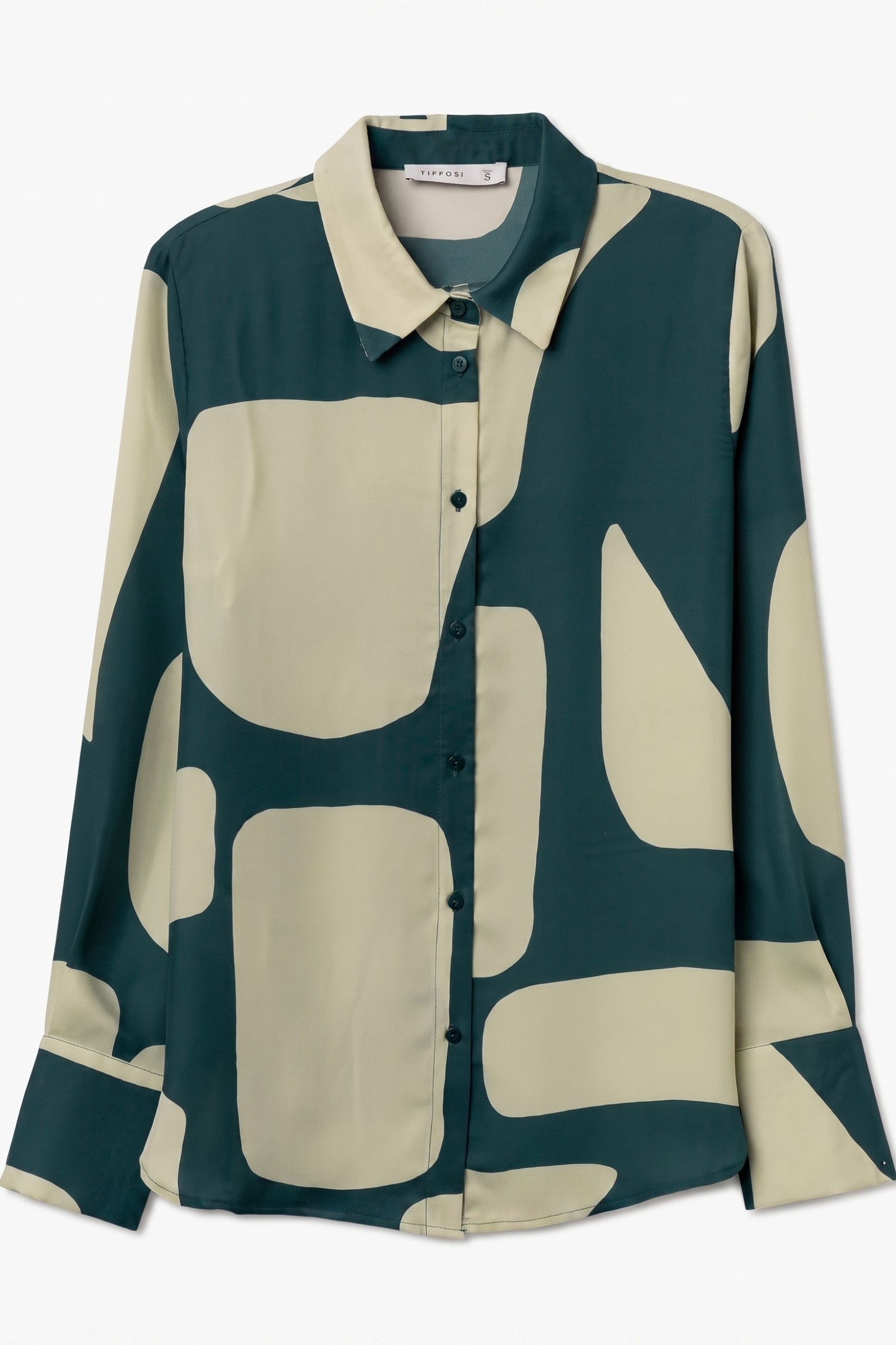 Camisa verde estampada oversize