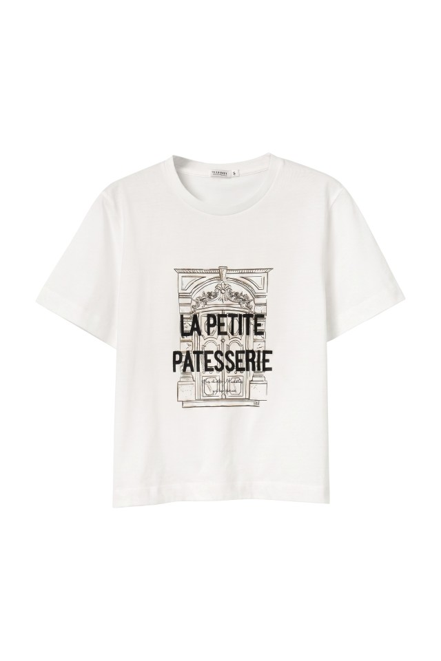 Camiseta corta blanca estampada Camiseta corta blanca estampada