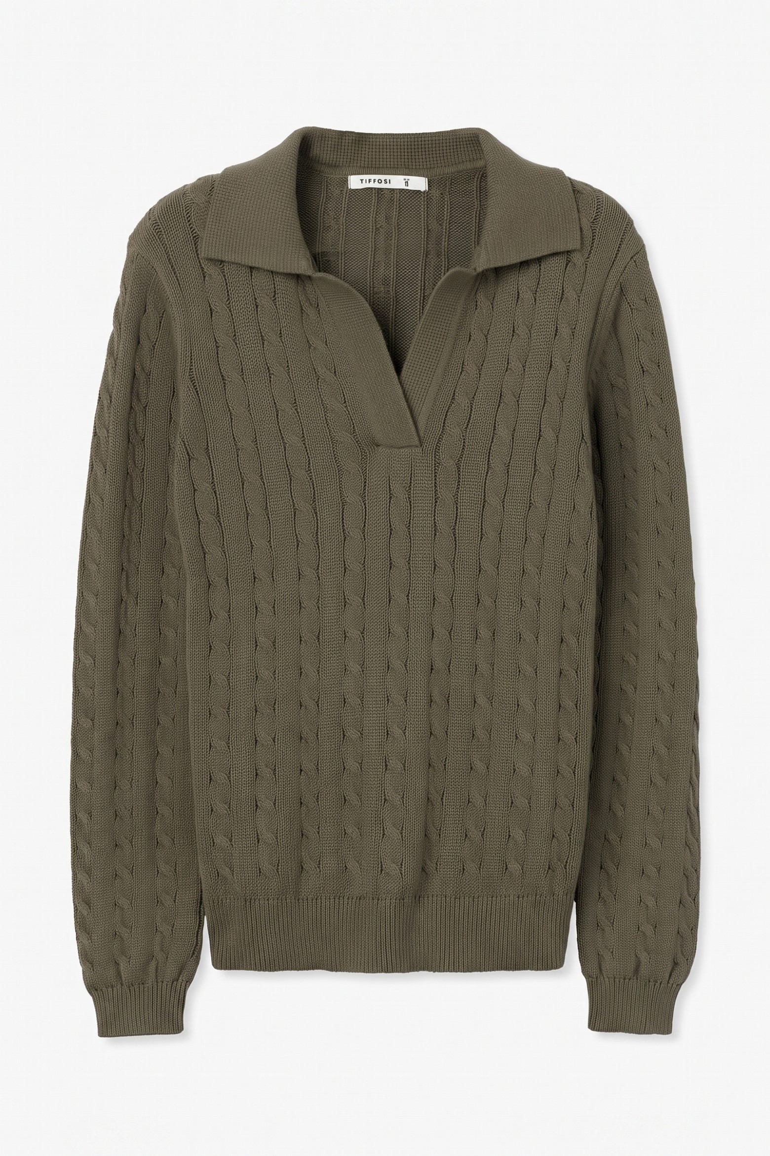 Green Cable Knit Sweater