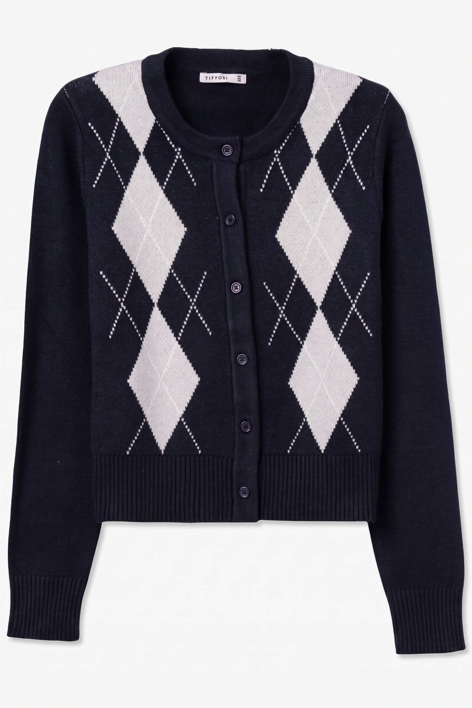 Blue Argyle Cardigan