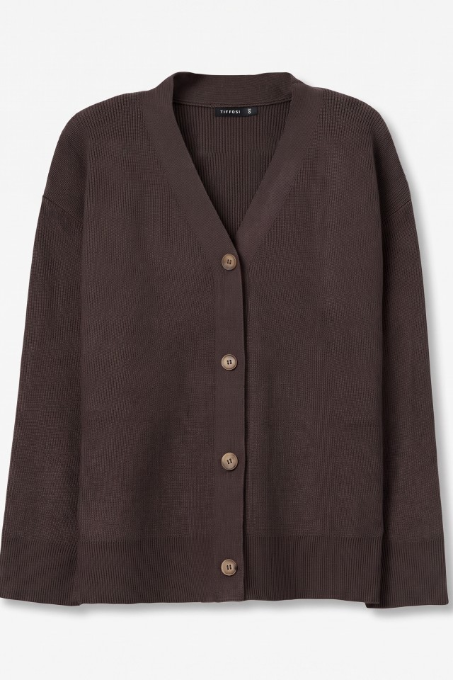 Cárdigan marrón oversize Cárdigan marrón oversize