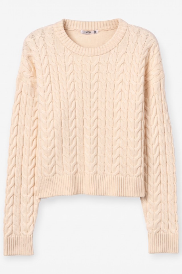 Beige cable knit sweater Beige cable knit sweater