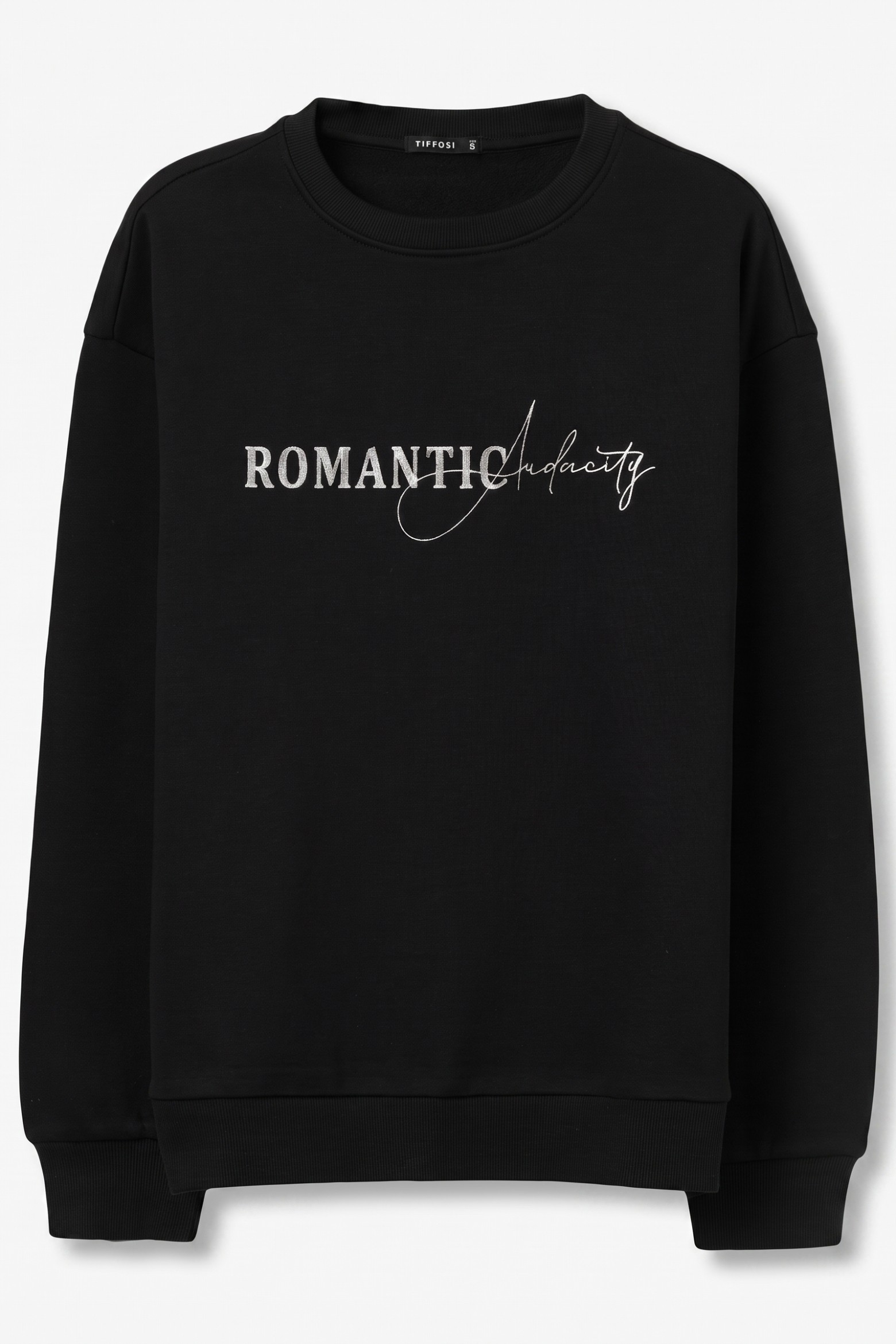 Sweatshirt preta relaxed fit