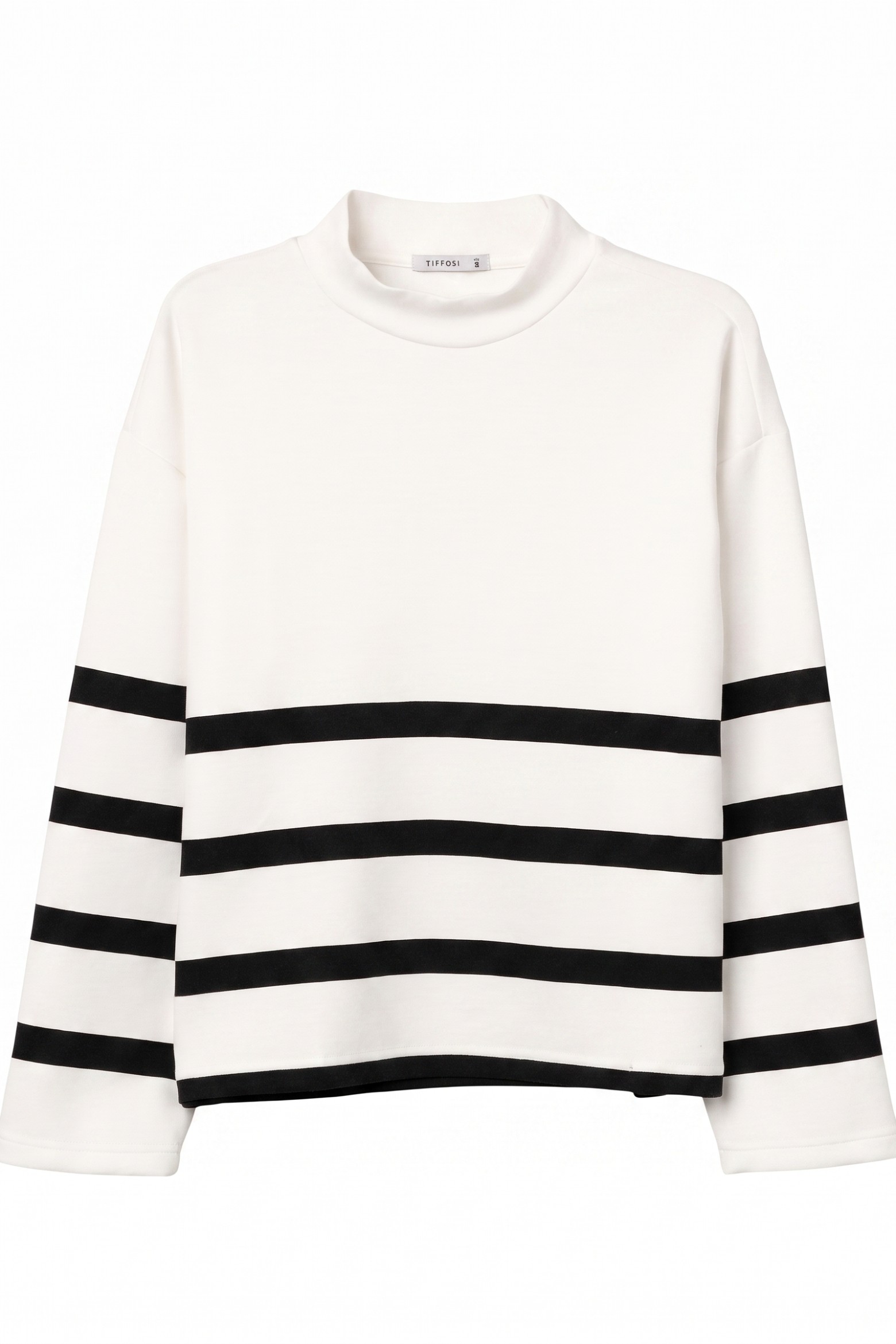 Camisola riscas oversize branca