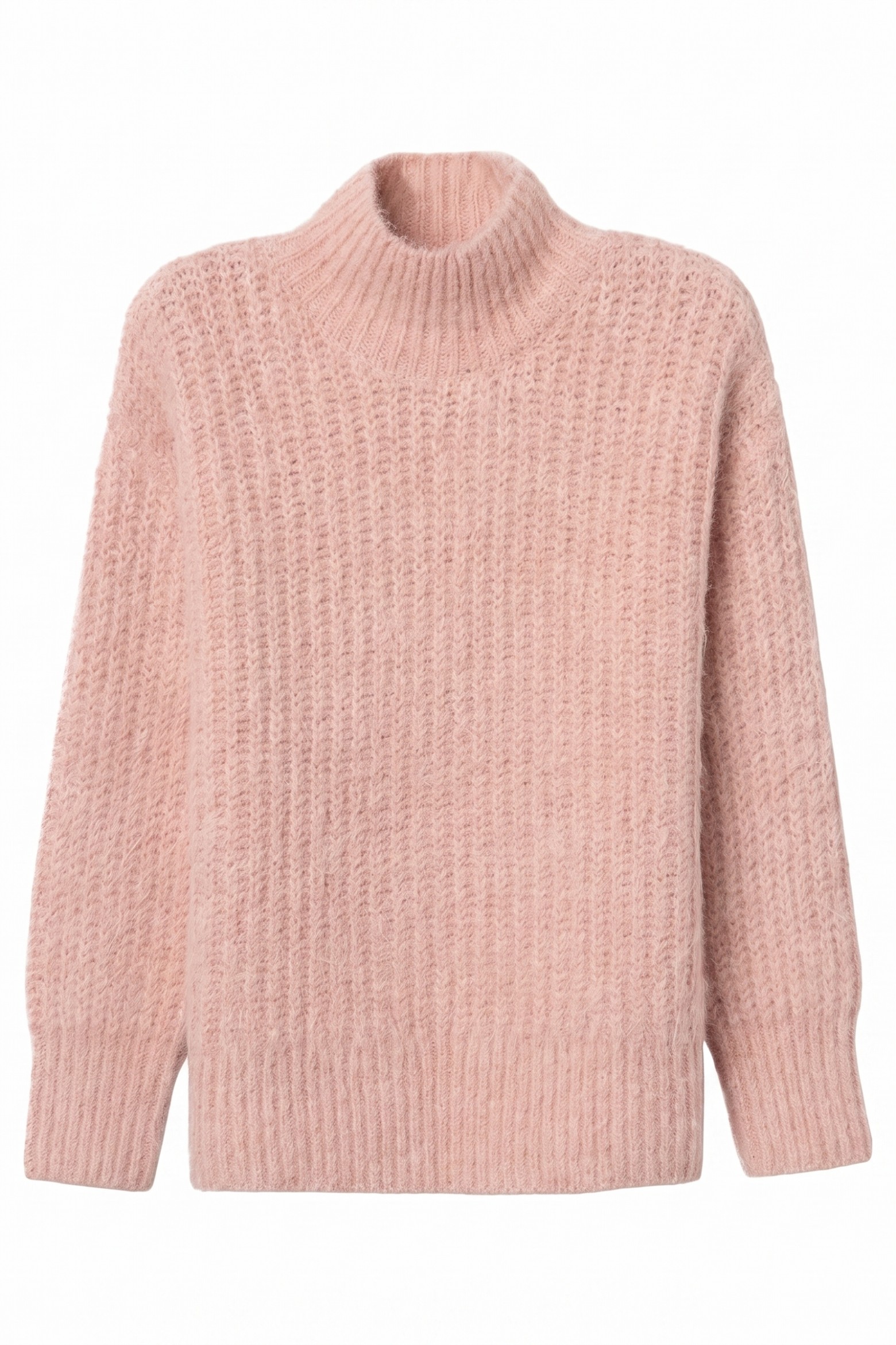 Camisola rosa chunky gola subida