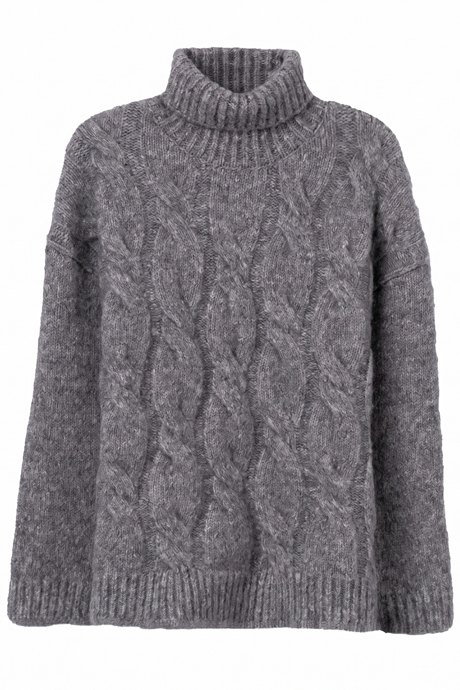 Chunky Grey Turtleneck Jumper