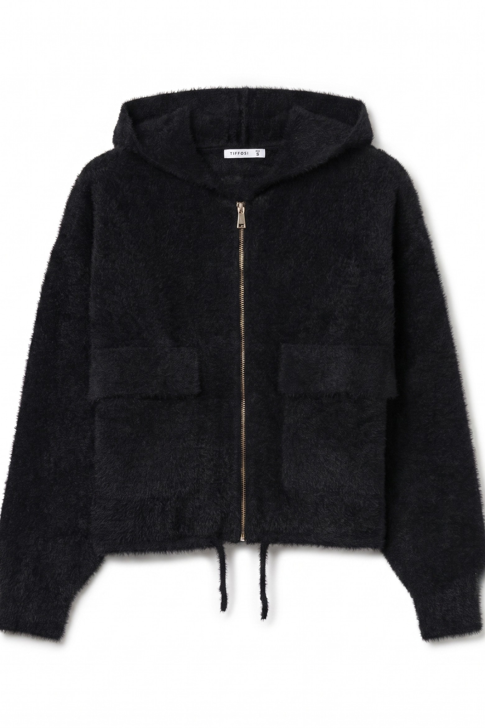 Black Hooded Cardigan