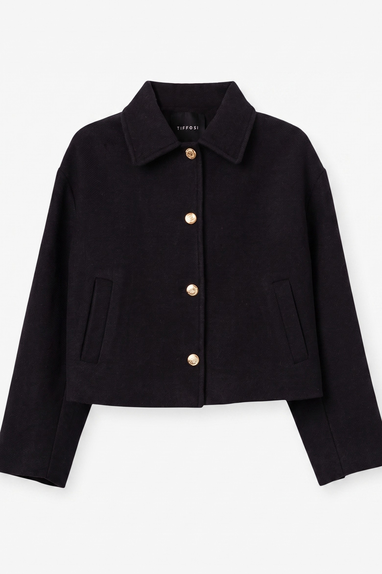Casaco oversize preto curto