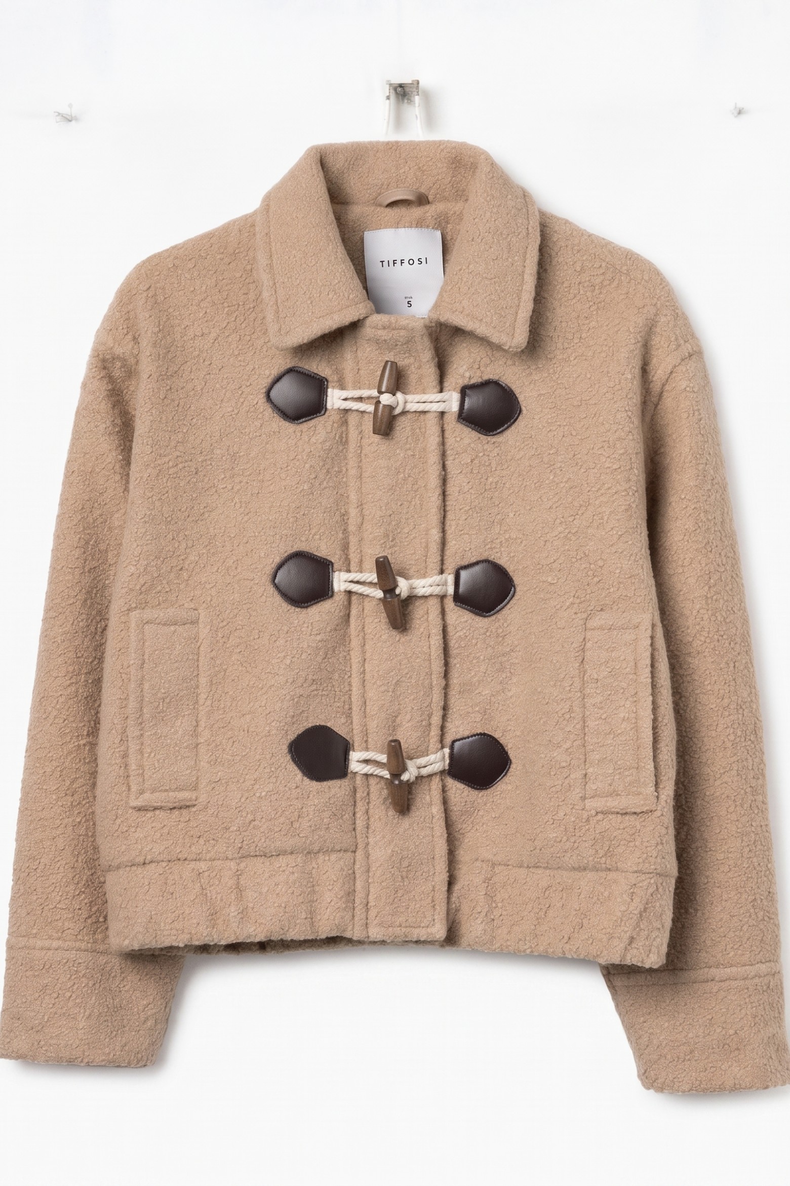 Beige Toggle Short Coat
