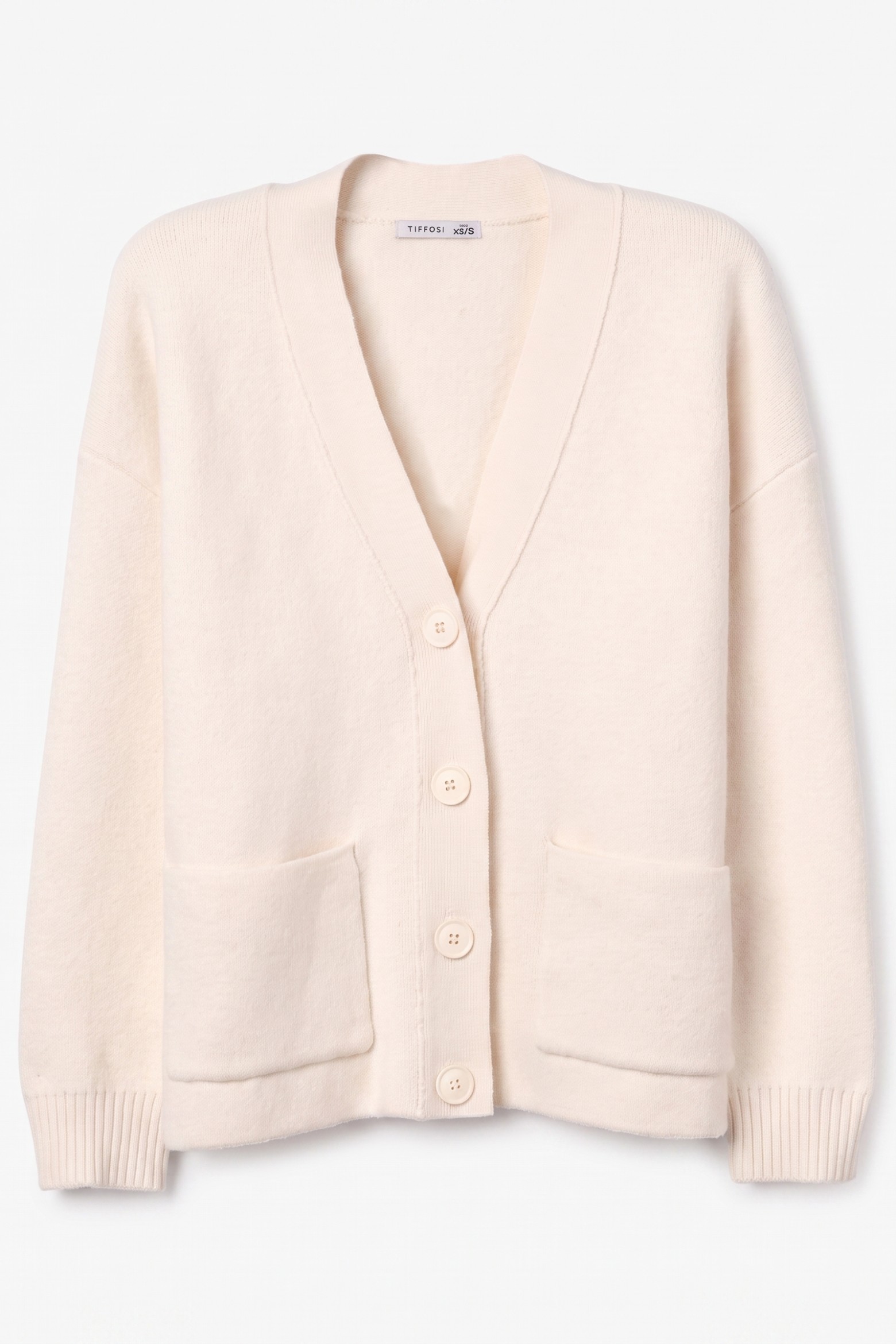 C�rdigan beige oversize bolsillos