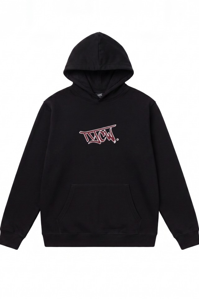 Black Oversize Graphic Hoodie