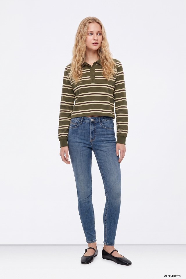 Jeans pitillo Lauren azul
