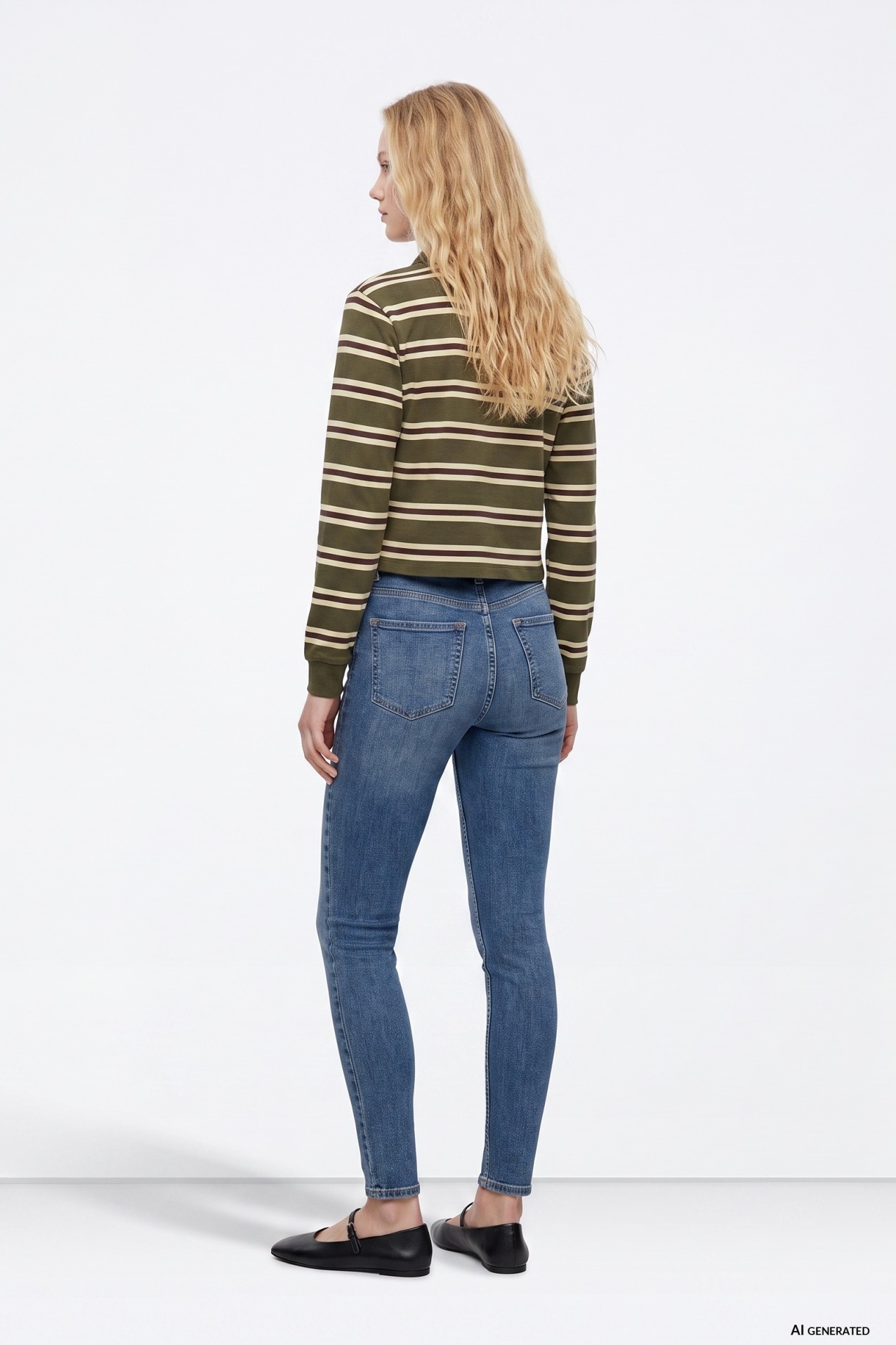 Jeans pitillo Lauren azul