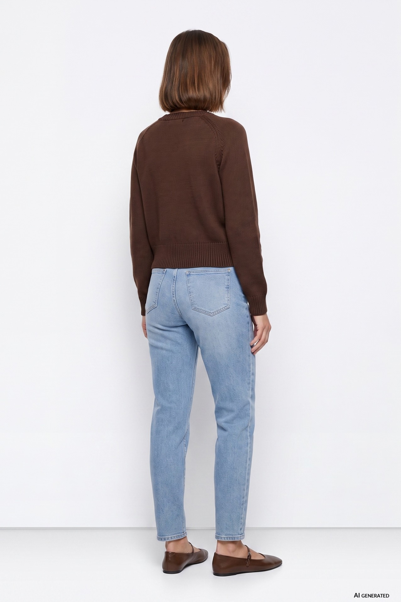 Jeans azul claro corte reto