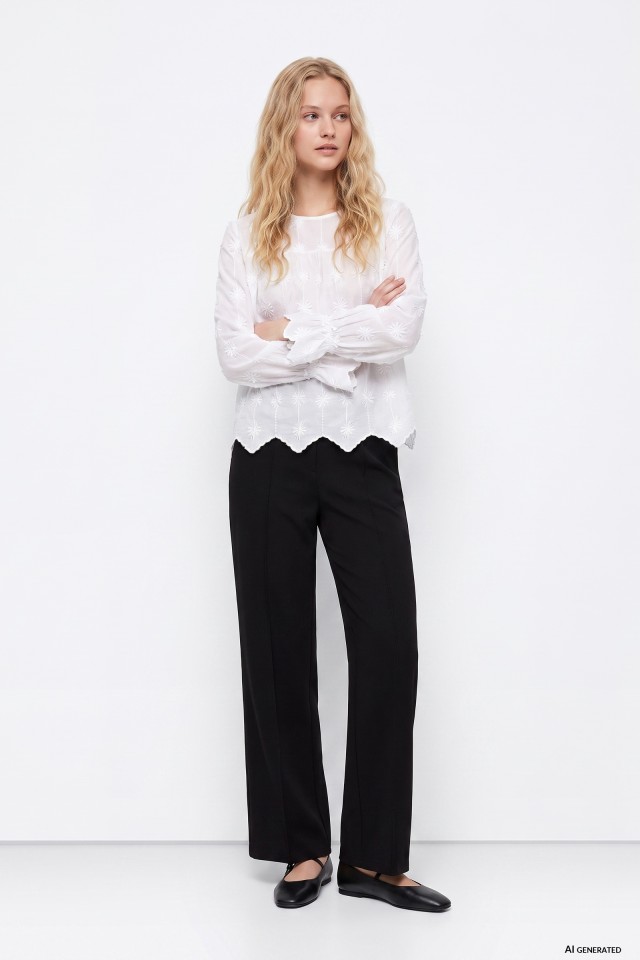 Pantalones negros anchos