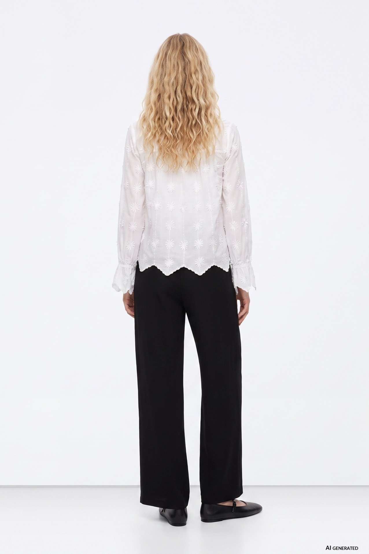 Pantalones negros anchos