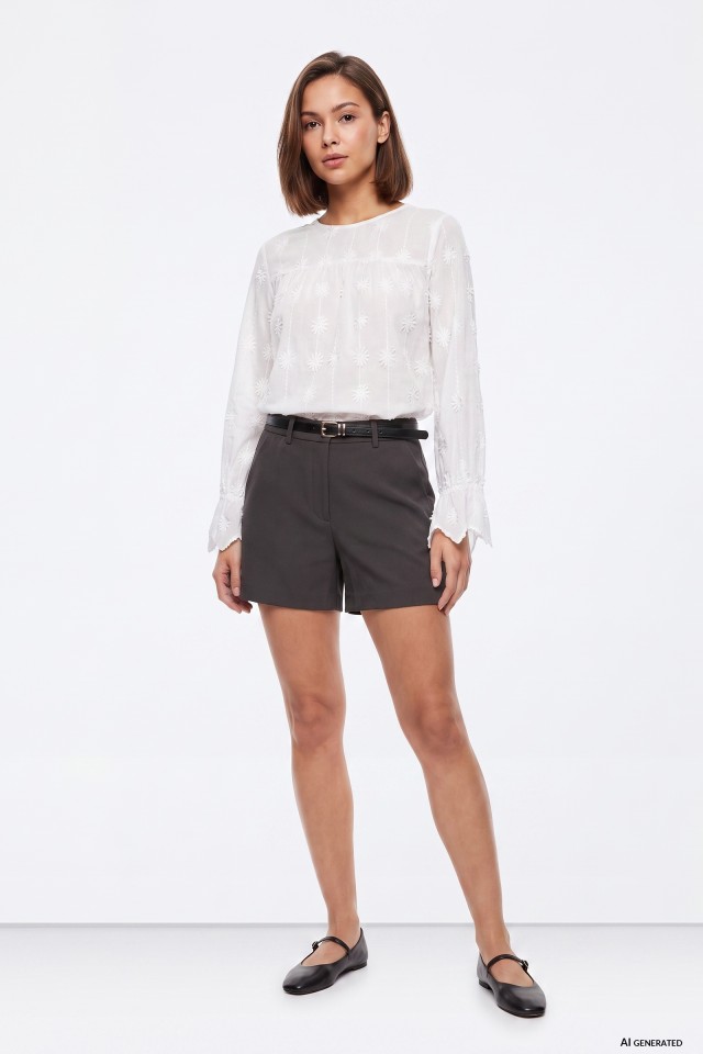 Grey Tailored Shorts
