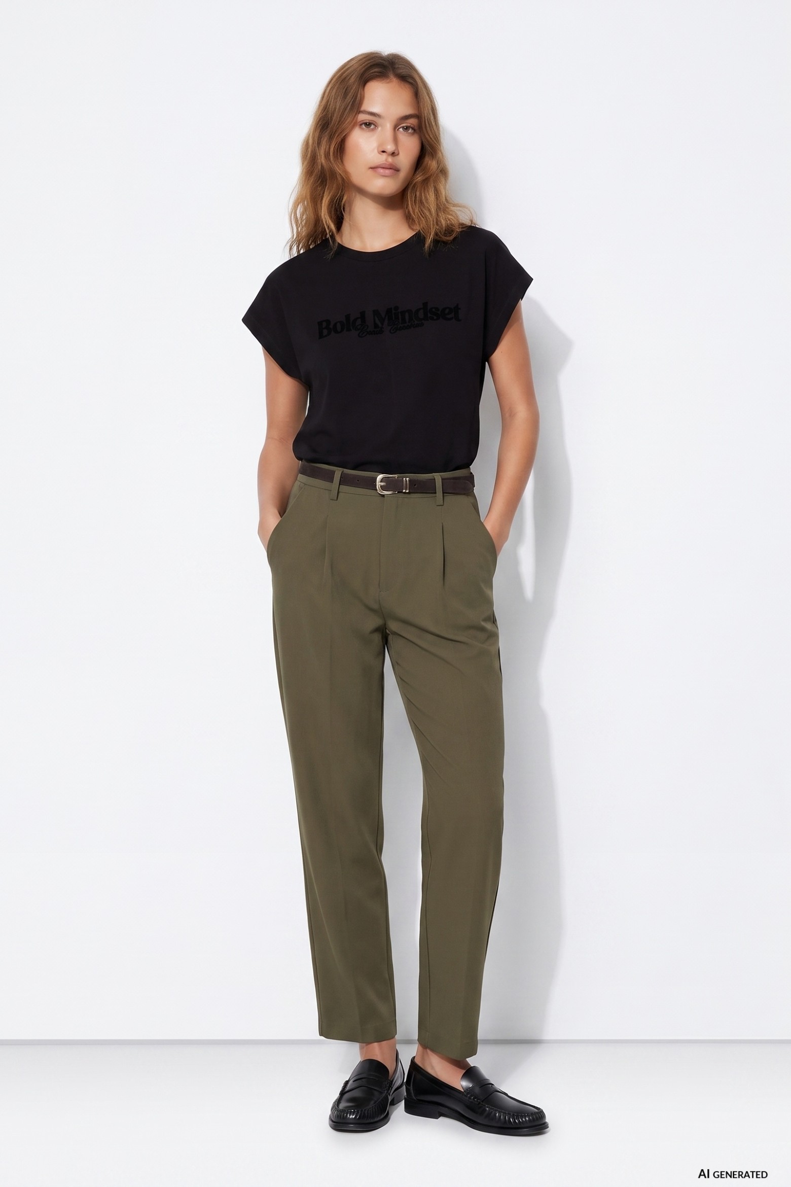 Green High Waist Trousers