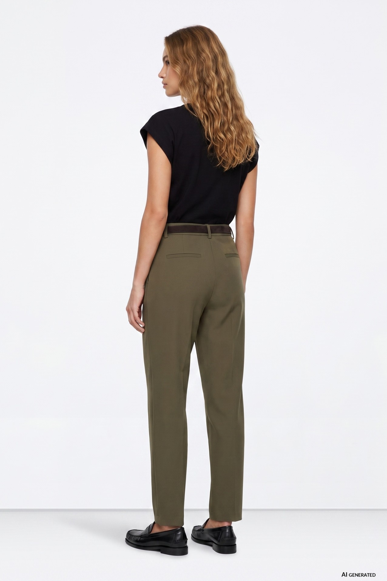 Green High Waist Trousers
