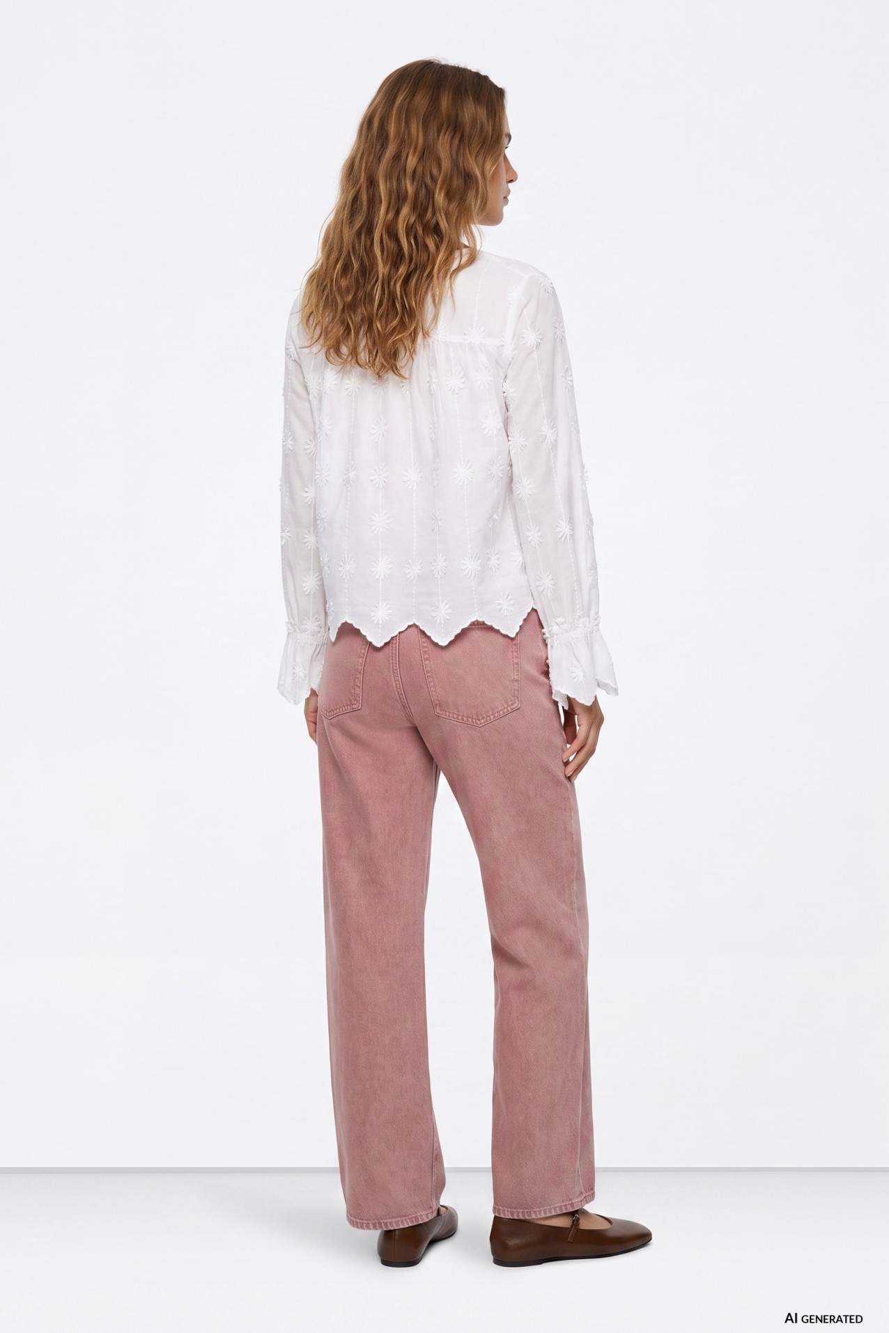 Celine Pink Wide Jeans