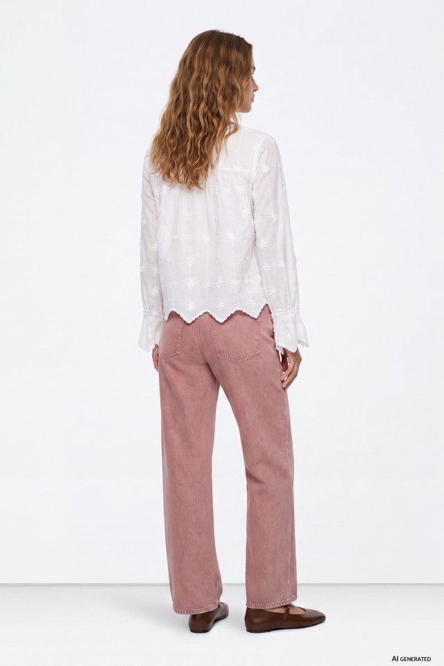 Celine Pink Wide Jeans Celine Pink Wide Jeans