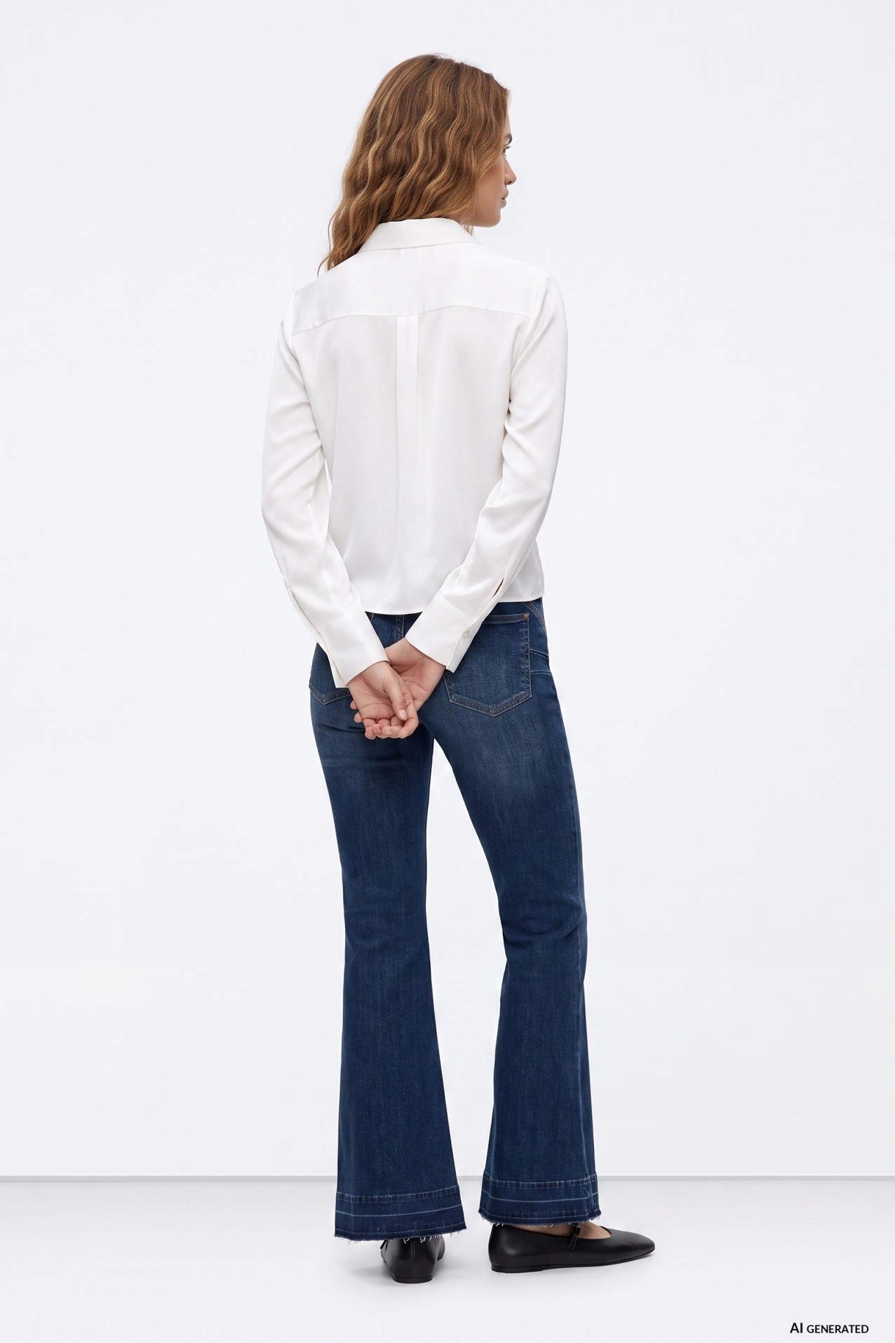 Wide Leg Double-Up Jeans