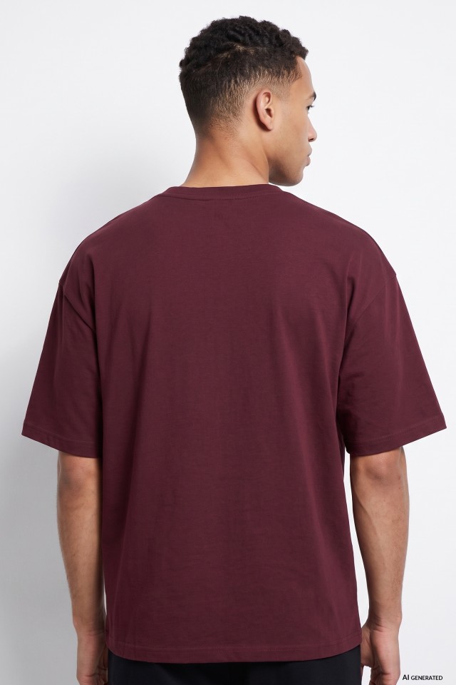 Dark Red Oversize T-Shirt Dark Red Oversize T-Shirt