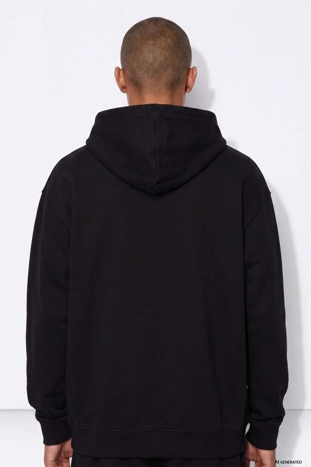 Sudadera negra con capucha Sudadera negra con capucha