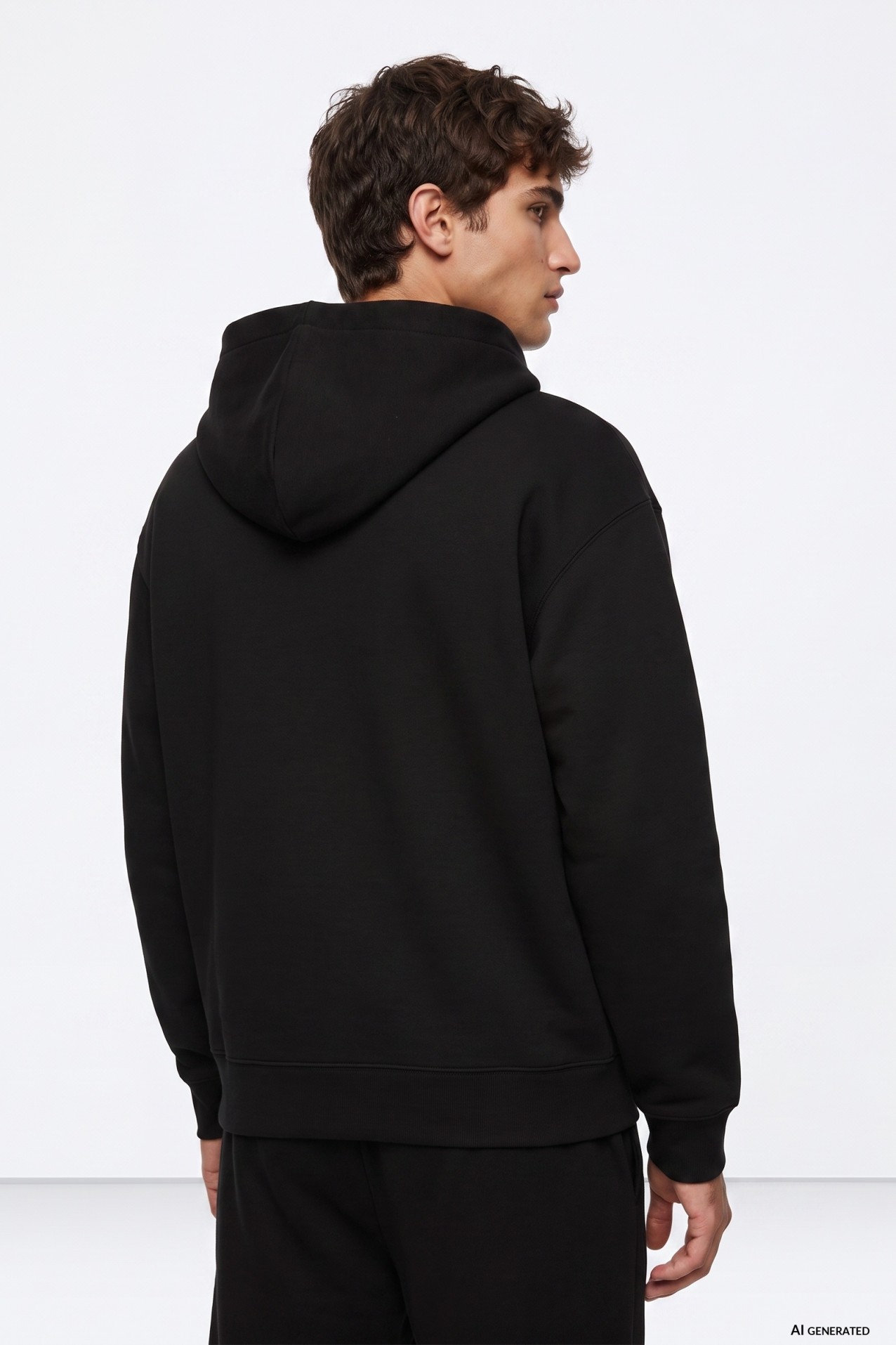 Sudadera negra con capucha