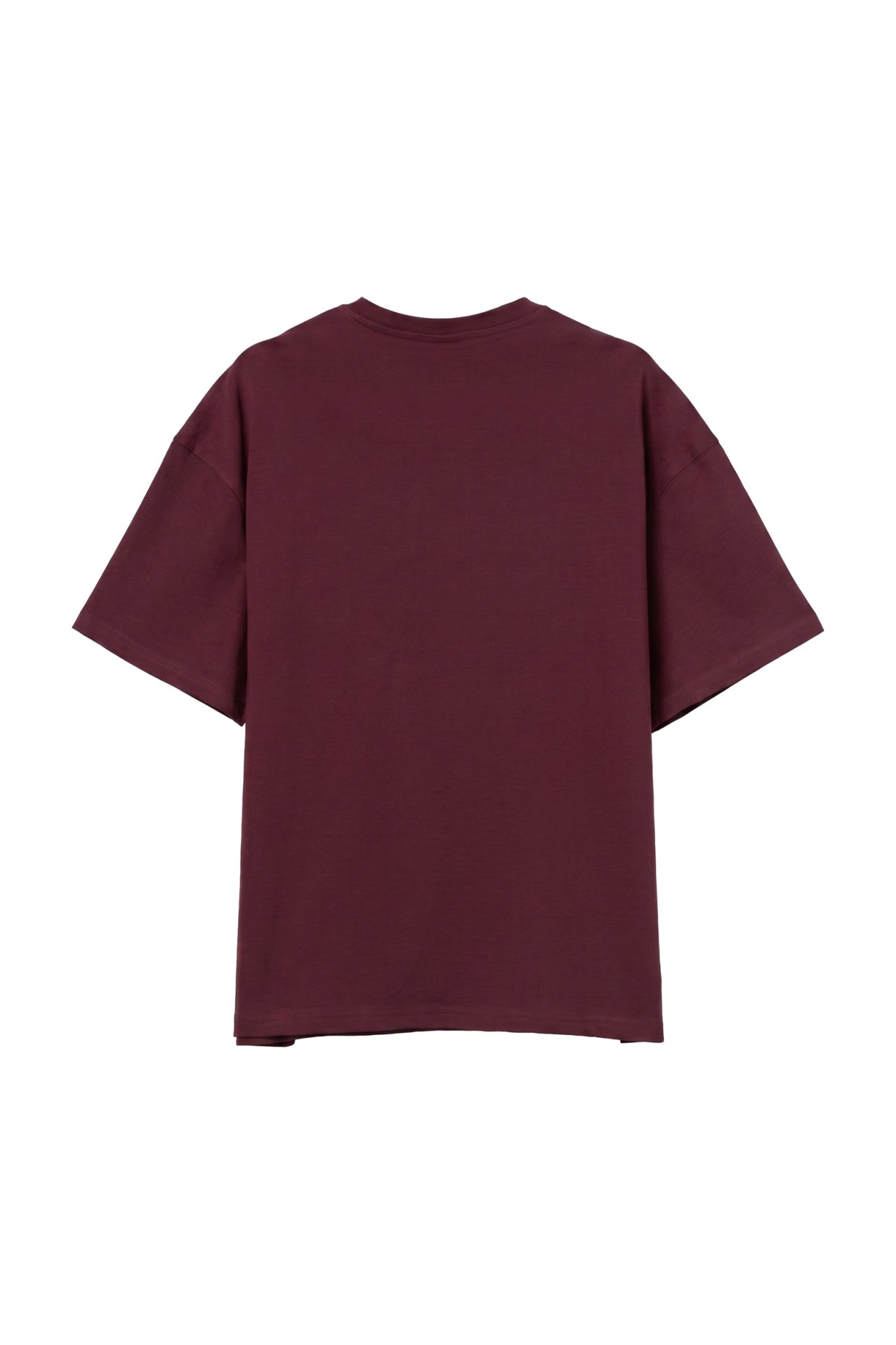 T-shirt oversize vermelho escuro