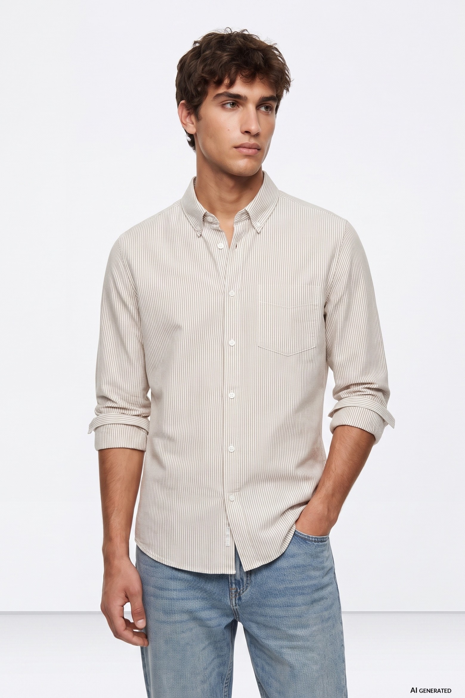 Camisa Oxford a rayas