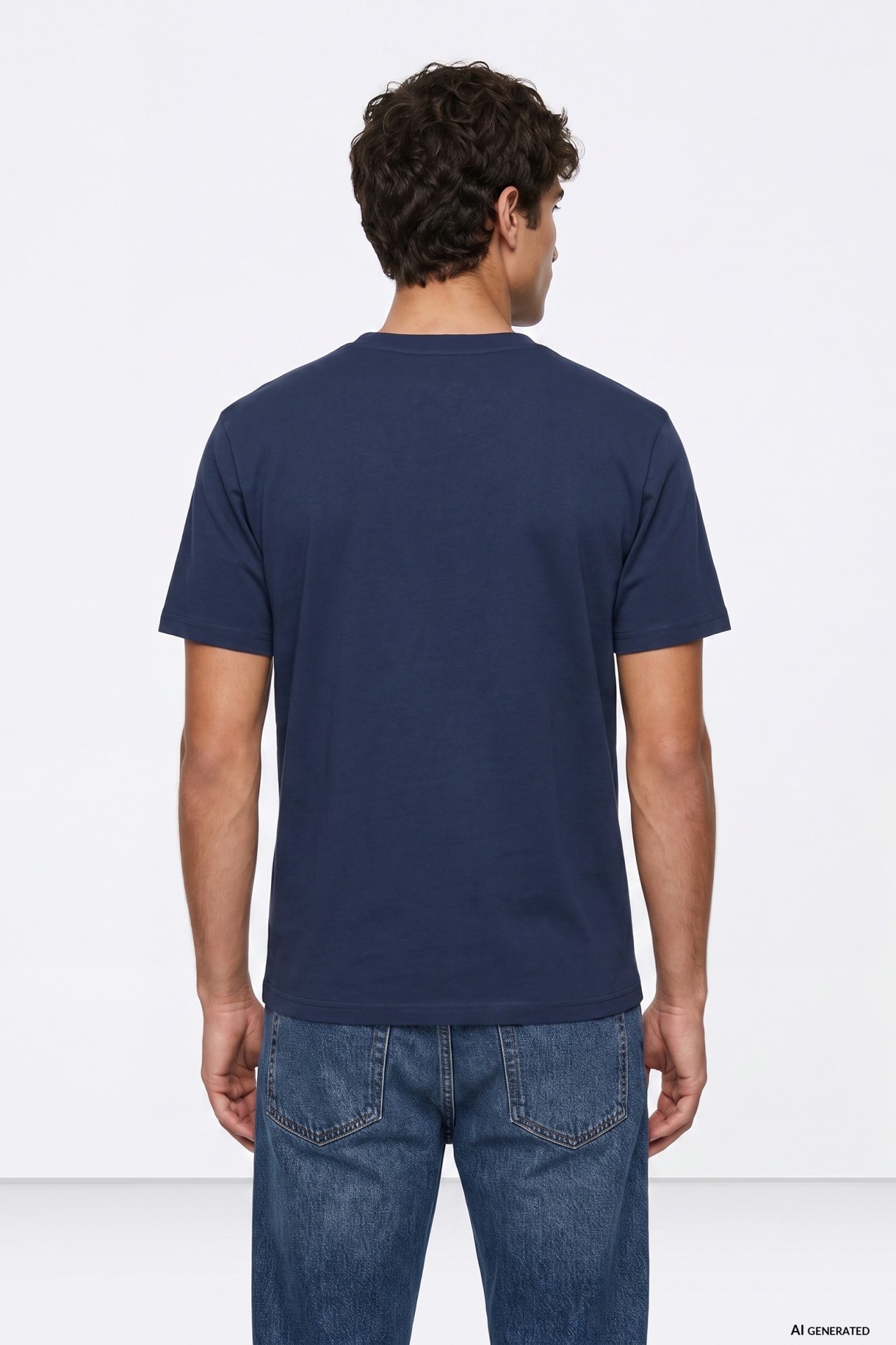 Camiseta azul oscuro regular